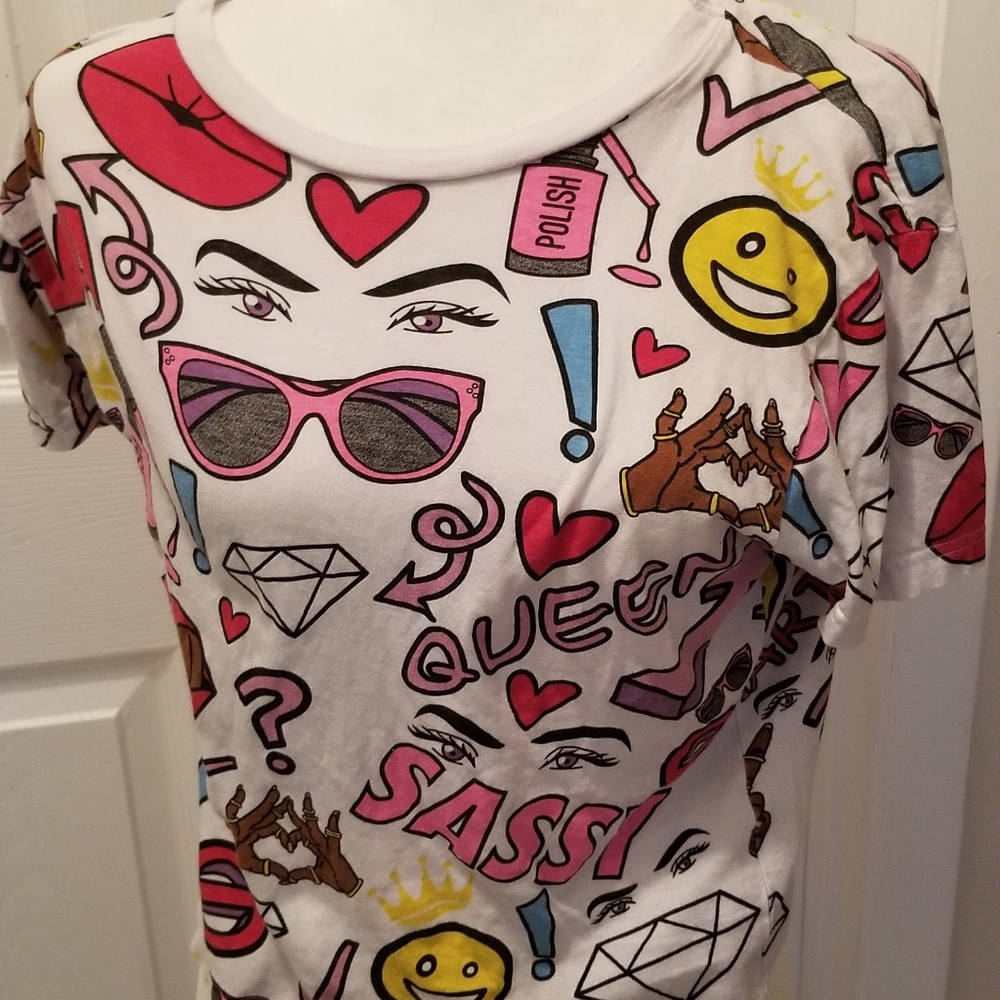 Womens Shirt ON FIRE Size Large Sexy Sassy Diva